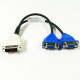 IBM Cable DVI 2 Dual VGA 15 pin Molex 25P6518 FRU 48P7583 